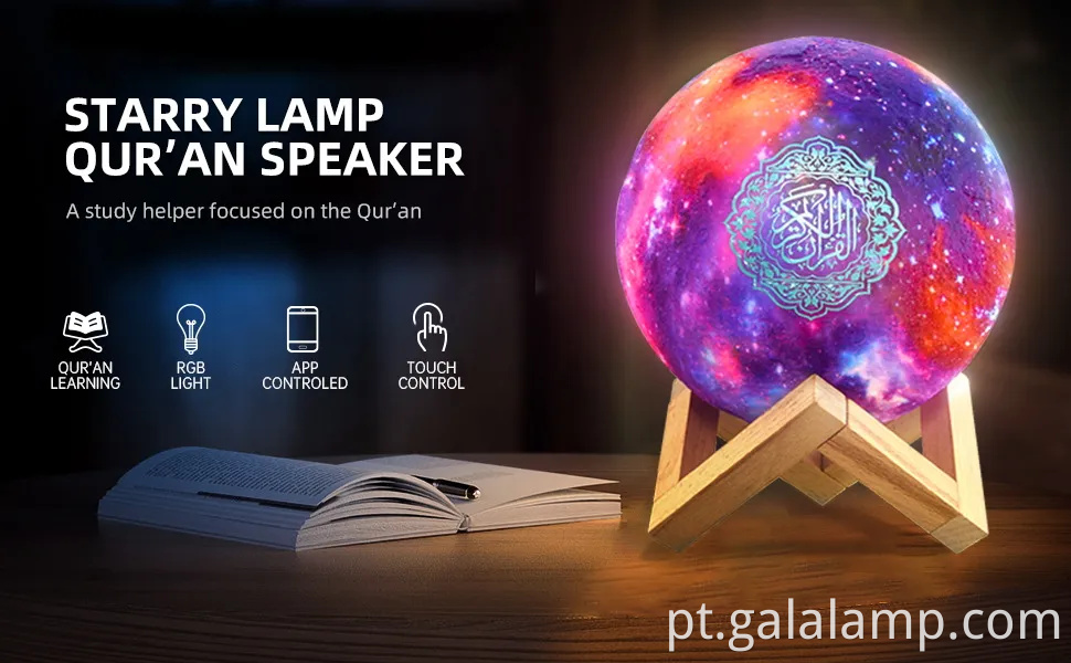 Ramadã portátil Alcorão do Alcorão com controle de aplicativos e suporte a vários idiomas